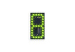 art.0430-1264 Carte FAV.A504, chiffre 8, LED VERTES, H.9cm